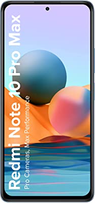 Redmi Note 10 Pro Max (Glacial Blue, 6GB RAM, 128GB Storage) -108MP Quad Camera|120Hz Super Amoled Display | NCEMI Upto...